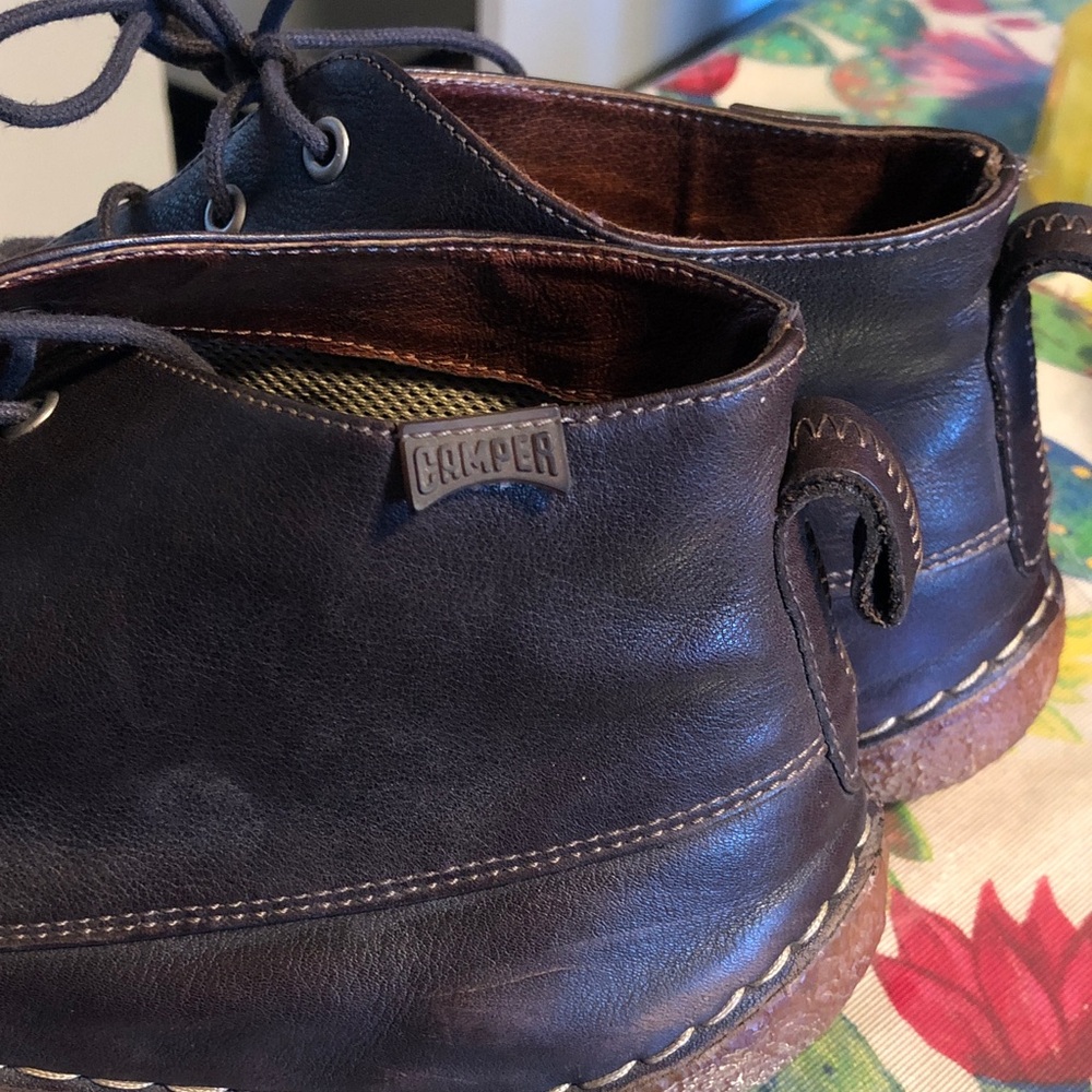 Camper of Spain , brown Leather Slip-On Shoes